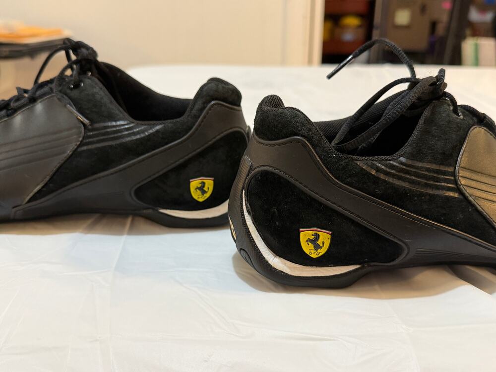 Puma Ferrari Driving Shoes Mens US 11 Black Low Top Lace Up
